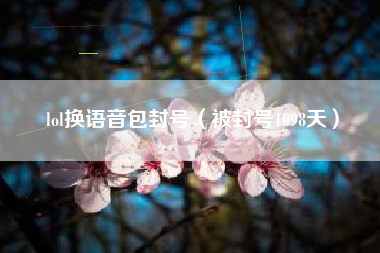 lol换语音包封号（被封号1098天）
