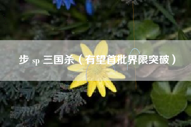 步 sp 三国杀（有望首批界限突破）