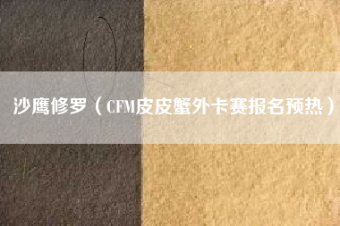 沙鹰修罗（CFM皮皮蟹外卡赛报名预热）