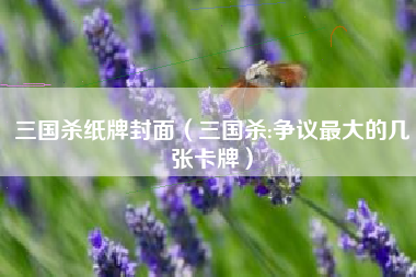 三国杀纸牌封面（三国杀:争议最大的几张卡牌）