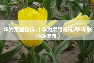 华为荣耀畅玩4（华为荣耀畅玩4移动/联通版发布）
