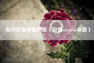 如何设置桌面壁纸（设置windows桌面）