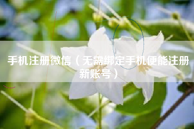 手机注册微信（无需绑定手机便能注册新账号）