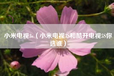 小米电视3s（小米电视3S和酷开电视5S你选谁）