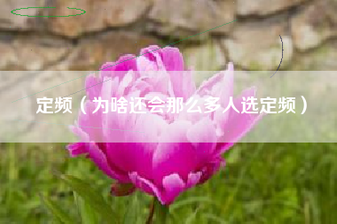 定频（为啥还会那么多人选定频）