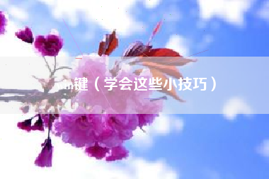 win键（学会这些小技巧）