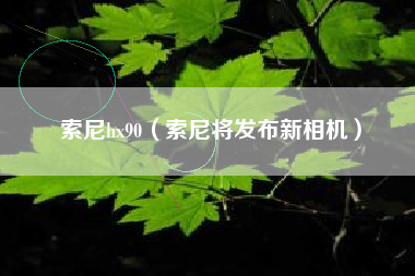 索尼hx90（索尼将发布新相机）