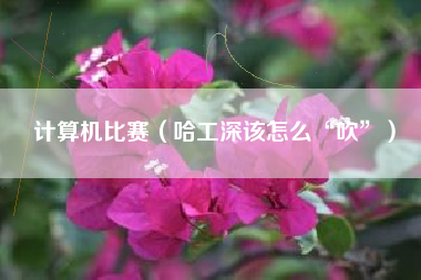 计算机比赛（哈工深该怎么“吹”）