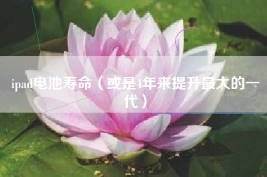 ipad电池寿命（或是4年来提升最大的一代）