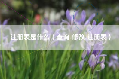 注册表是什么（查询-修改-注册表）