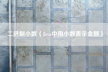 二进制小数（Java中用小数表示金额）