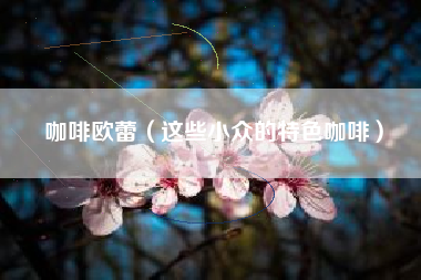 咖啡欧蕾（这些小众的特色咖啡）