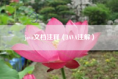 java文档注释（JAVA注解）