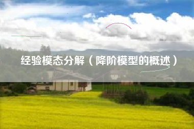 经验模态分解（降阶模型的概述）