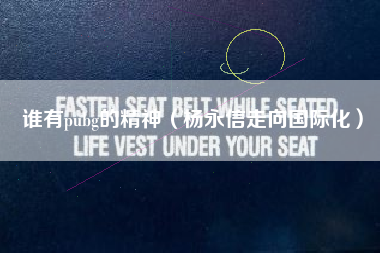 谁有pubg的精神（杨永信走向国际化）