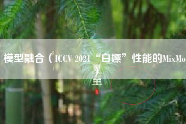 模型融合（ICCV 2021“白嫖”性能的MixMo）