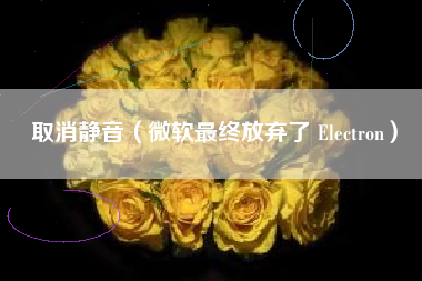 取消静音（微软最终放弃了 Electron）