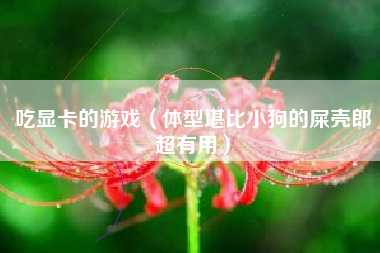 吃显卡的游戏（体型堪比小狗的屎壳郎超有用）