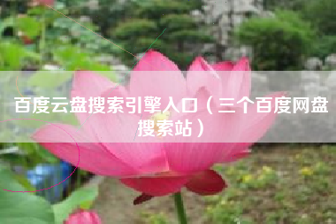 百度云盘搜索引擎入口（三个百度网盘搜索站）