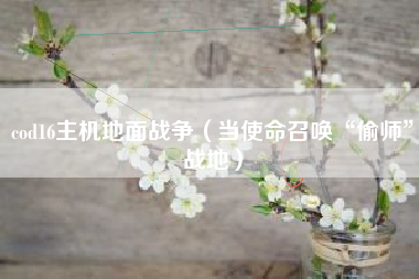 cod16主机地面战争（当使命召唤“偷师”战地）