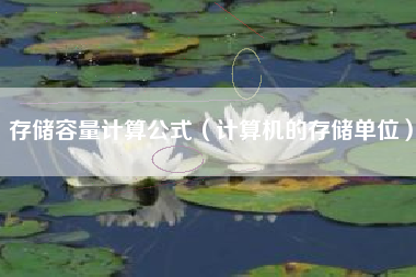 存储容量计算公式（计算机的存储单位）