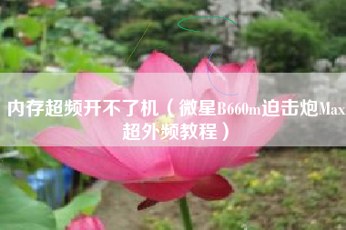 内存超频开不了机（微星B660m迫击炮Max超外频教程）