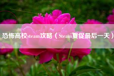 恐怖高校steam攻略（Steam夏促最后一天）