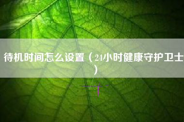 待机时间怎么设置（24小时健康守护卫士）