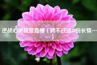 逆战心灵战警直播（跨不过这33份长情……）