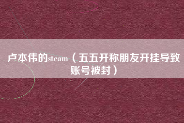 卢本伟的steam（五五开称朋友开挂导致账号被封）