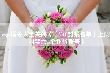 csgo指令大全关闭（「VAC封禁名单」上周封禁7733个作弊账号）