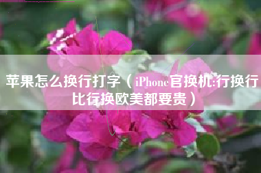 苹果怎么换行打字（iPhone官换机:行换行比行换欧美都要贵）