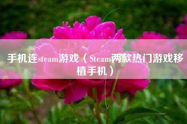 手机连steam游戏（Steam两款热门游戏移植手机）