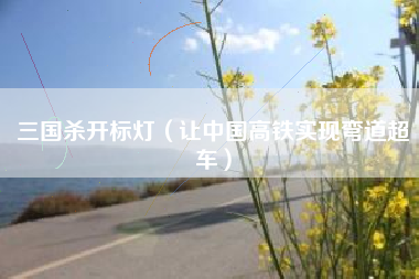 三国杀开标灯（让中国高铁实现弯道超车）