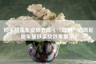 和平精英车皮肤仓库（“吃鸡”迈凯轮跑车皮肤实战效果展示）