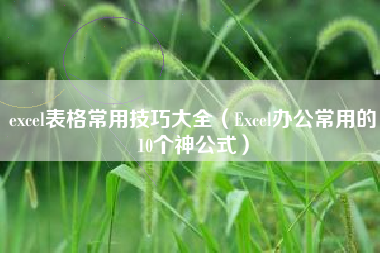 excel表格常用技巧大全（Excel办公常用的10个神公式）
