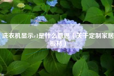 洗衣机显示e1是什么意思（关于定制家居板材）