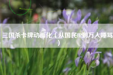 三国杀卡牌动画化（从国民IP到万人唾骂）