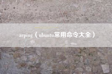 arping（ubuntu常用命令大全）