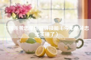 三国杀黄忠单挑貂蝉技能（今年是黄忠年实锤了）