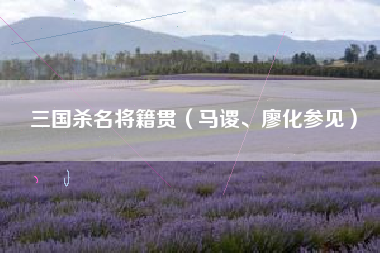 三国杀名将籍贯（马谡、廖化参见）