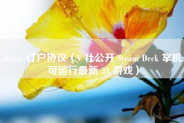 steam 订户协议（V 社公开 Steam Deck 掌机:可运行最新 3A 游戏）