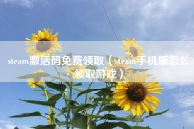 steam激活码免费领取（steam手机版怎么领取游戏）