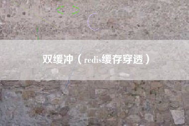 双缓冲（redis缓存穿透）
