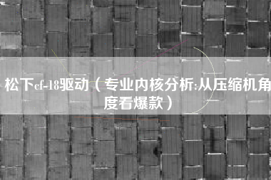 松下cf-18驱动（专业内核分析:从压缩机角度看爆款）