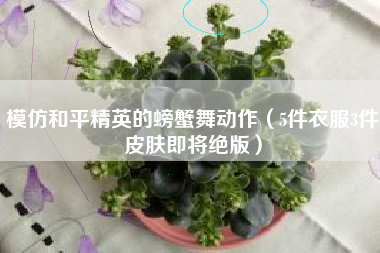 模仿和平精英的螃蟹舞动作（5件衣服3件皮肤即将绝版）