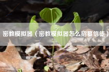 密教模拟器（密教模拟器怎么招募信徒）