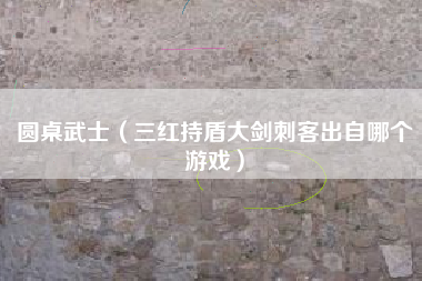 圆桌武士（三红持盾大剑刺客出自哪个游戏）