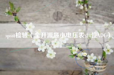 spsst检验（全开源最小电压表:24位ADC）