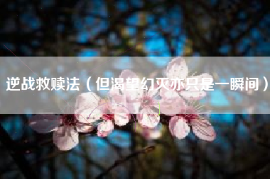 逆战救赎法（但渴望幻灭亦只是一瞬间）